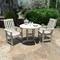Highwood Usa Lehigh 3pc Round Outdoor Patio Furniture Dining Set AD-DNL36-WHE - alternate 2